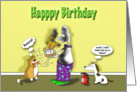 Funny Happy Birthday card with cake card