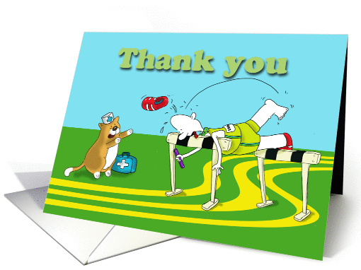 Funny hurdle, Thank you, Fat Cat and Duncan card (879747)