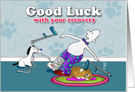 Funny Good Luck with your recovery card, Fat Cat and Duncan card