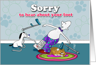 Funny Sorry to hear about your foot card, Fat Cat and Duncan card