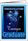 Graduation Congratulations Customize Name Celebrate Fireworks Stars card