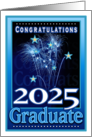 2025 Graduation Congratulations Festive Fireworks Stars card