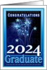 2023 Graduation Congratulations Festive Fireworks Stars card