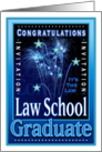 Law School Graduation Congratulations Fireworks It’s The Law Invites card