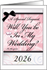 Will You Be In My Wedding Customize Year Elegant Formal Invitation card