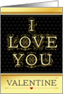 Elegant I Love You Valentine with Decorative Romantic Hearts card
