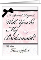 Will You Be My Bridesmaid Elegant Pink Customize for Any Relation card