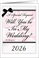 Will You Be In My Wedding Customize Year Elegant Formal Invitation card