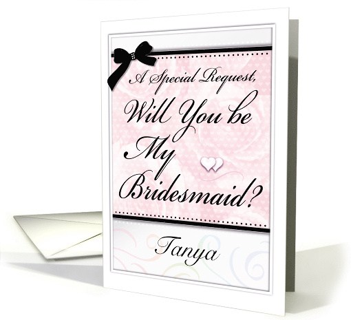 Will You Be My Bridesmaid Wedding Personalize Customize Name card