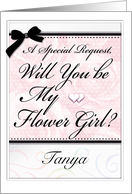 Will You Be My Flower Girl Wedding Personalize Customize Name card