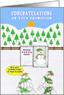 Congratulations on being Promoted. Snowman promoted into Freezer. card