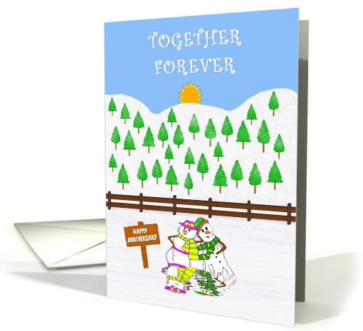Together Forever. Anniversary card, with two loving... (1422814)