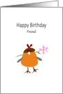 Friend Birthday Chick card