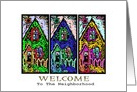 New Home Neighborhood Welcome Wagon card