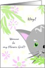 Be my Flower Girl Cat card