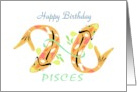 Pisces Happy Birthday card
