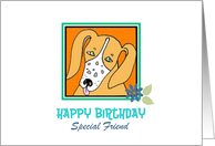 Special Friend Birthday Dog card