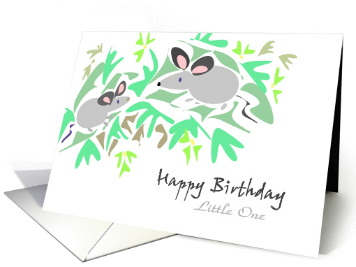 Baby Birthday Mice card (226527)