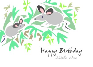 Baby Birthday Mice