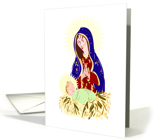Jesus in the Manger Christmas card (228835)