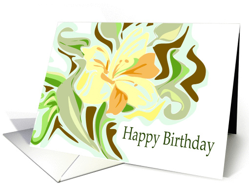 Daylily Birthday card (229001)