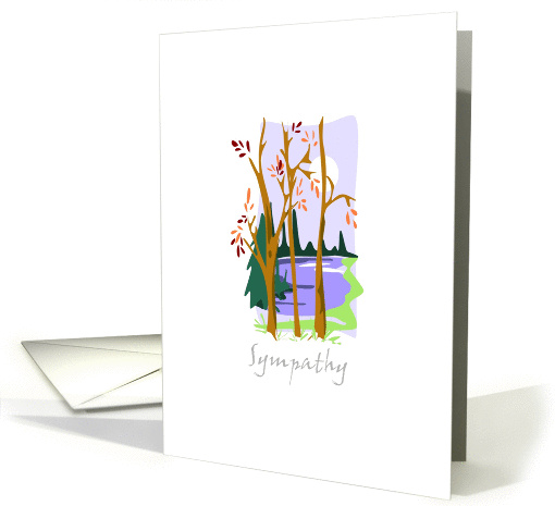 Sympathy moon over lake card (229268)