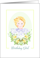 Birthday Girl Hibiscus card