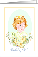 Birthday Girl Wild White Roses card