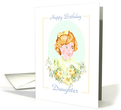 Birthday Daughter Wild White Roses card (230221)