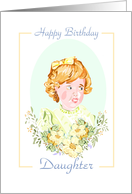 Birthday Daughter Wild White Roses card