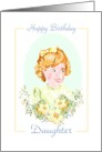 Birthday Daughter Wild White Roses card