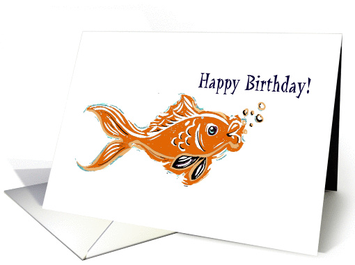 Goldfish Birthday card (231969)