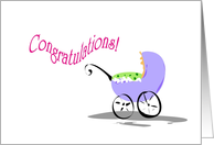  Baby Stroller Congratulations card