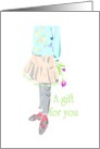  Girl With Flowers Gift Card