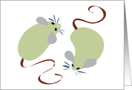 Mice Notecard card