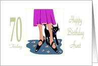 70th Birthday Aunt card