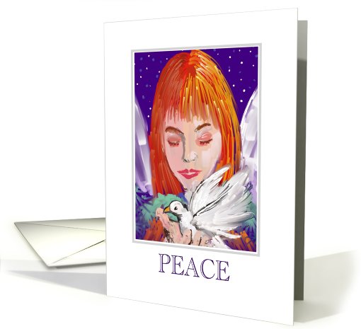 Angel Dove Peace Christmas card (234818)