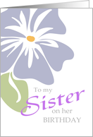  Sister Birthday Morning Glory card