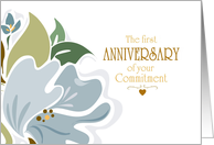 First Anniversary Of Commitment card