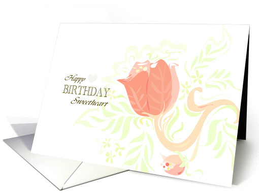Girlfriend, Sweetheart Birthday Tulip card (237276)