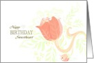 Girlfriend, Sweetheart Birthday Tulip card
