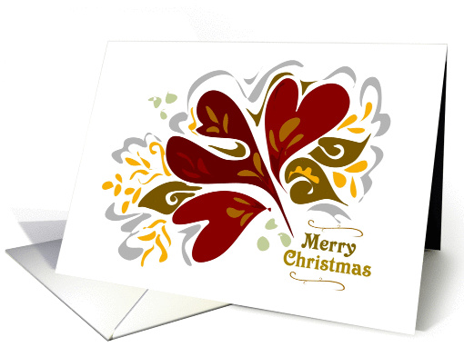 Christmas Abstract Flower card (237286)