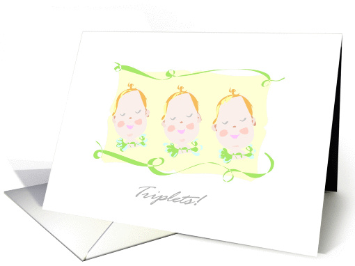  Baby Congratulations Triplets card (241924)