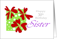 30th Birthday Card Sister card