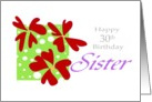 30th Birthday Card Sister card