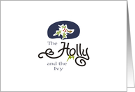 Christmas Carol Card Holly card