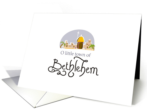 Christmas Carol Card Little Town Of Bethlehem card (244058)