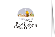 Christmas Carol Card Little Town Of Bethlehem card