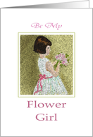 Be My Flower Girl card