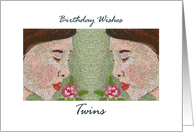 Twins Birthday Wishes card